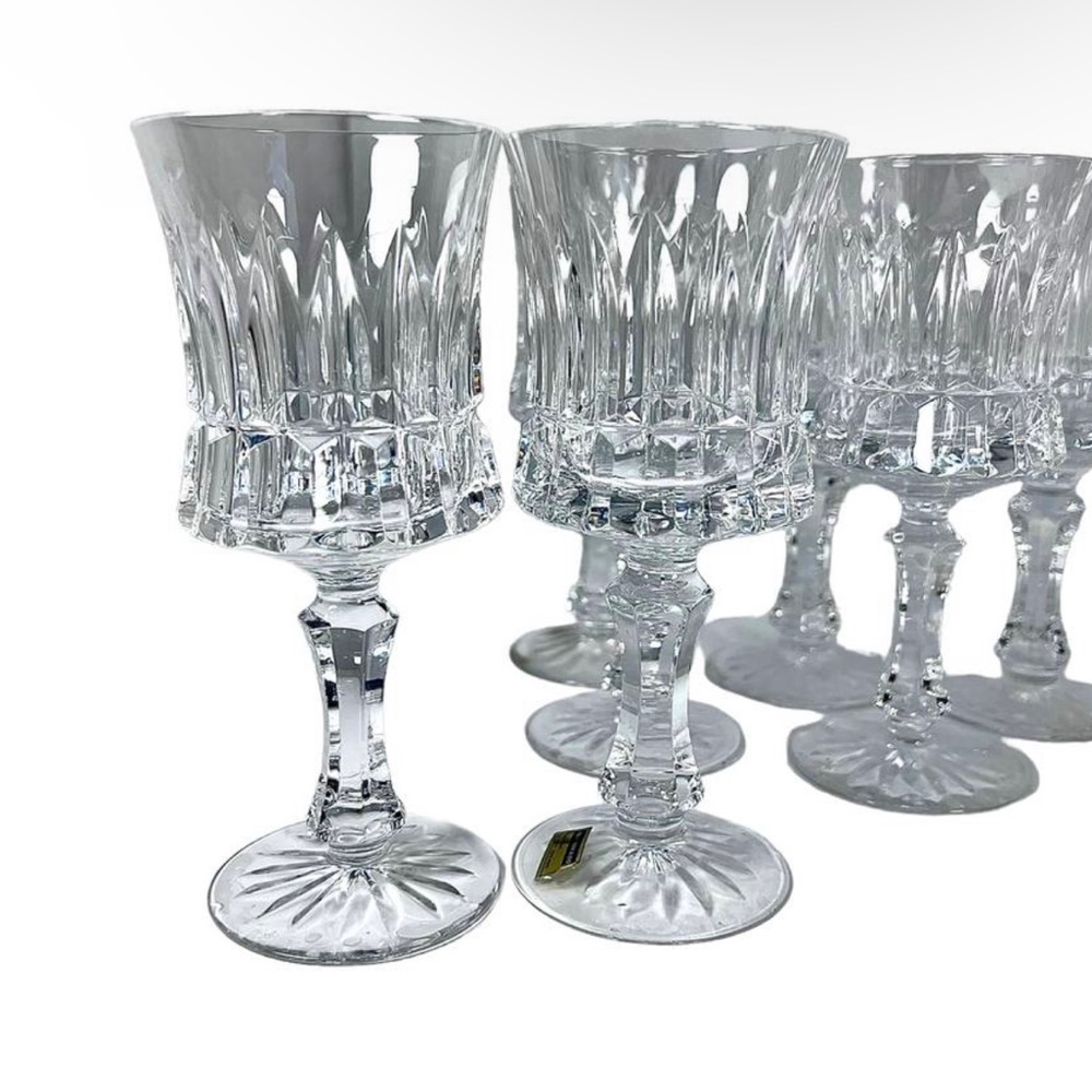 Vintage VILLEROY & BOCH set of 12 Crystal Wine Glasses - Picture 4 of 5